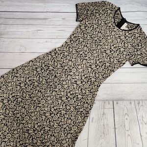 Michael Kors Black and Cream Floral Maxi Dress